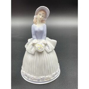 Vtg‎ Porcelain Bisque Girl Bell